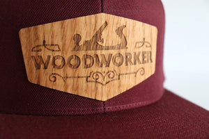 Woodworker design 2 hat - Red oak wood